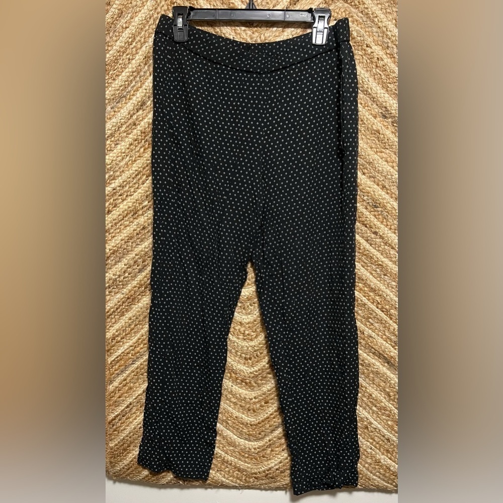 J. Jill Women's Black Patterned Dress Pants, Trousers,Workwear,Size S